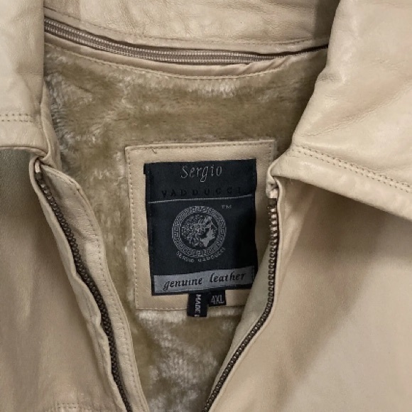 Sergio Vadducci Men's 4XL Genuine Leather Jacket Coat Removable Fur Lining NWT - Picture 2 of 7